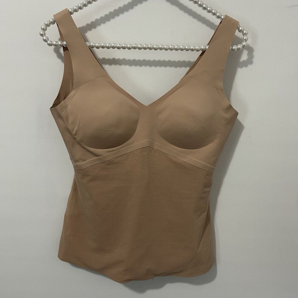 Honeylove LiftWear Tank Beige V-Neck Compression Camisole Style Size Medium